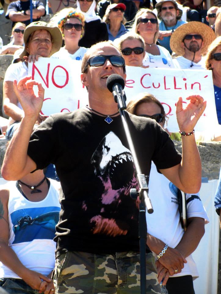 Blair Ranford speaking at the worlds largest rally to save a wild animal Feb 1st 2014